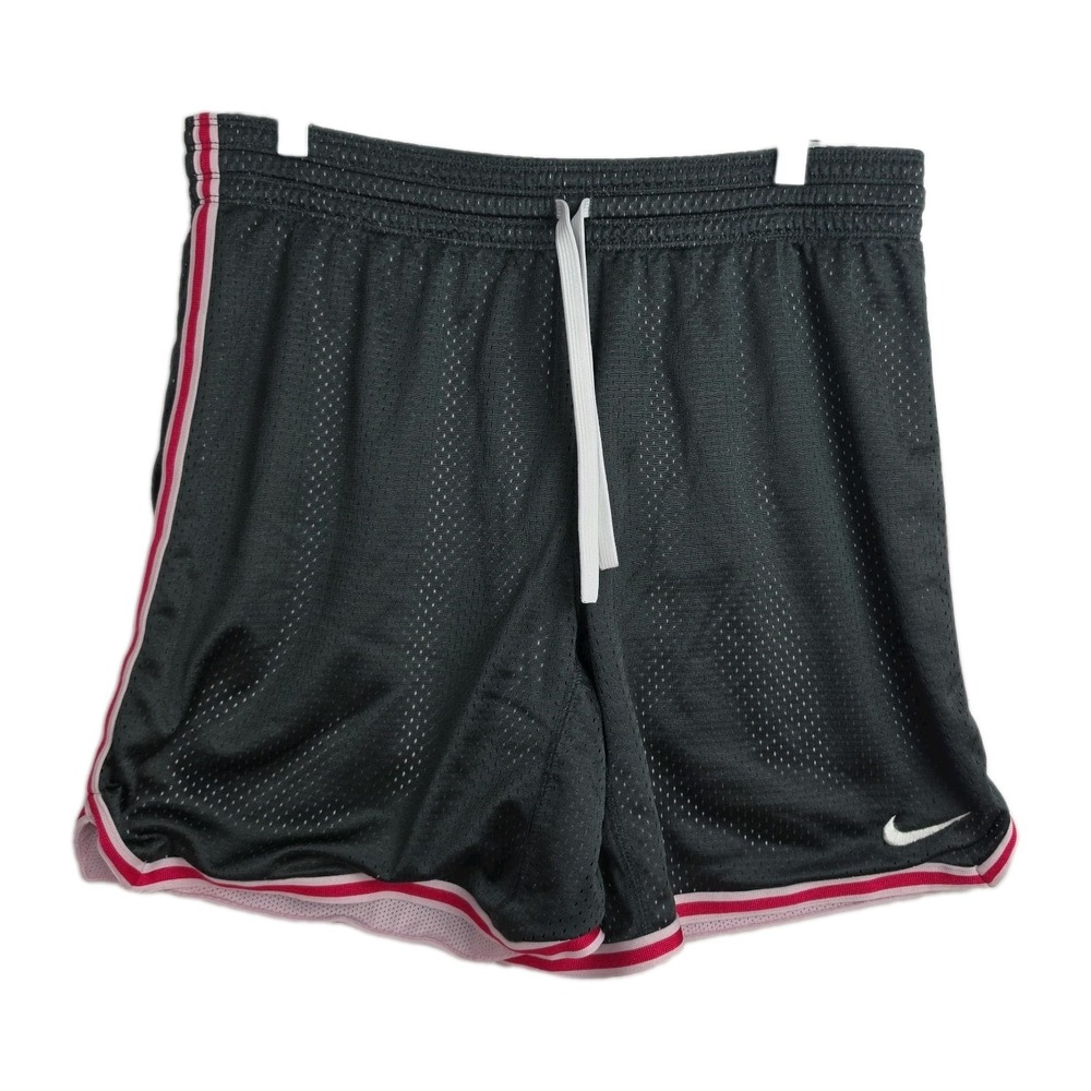 Nike Dri-Fit Athletic Shorts Women's Size S Gray w/ Pink Accents Elastic Waist‎